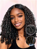 LC LUCXRY HAIR 100% Real Human Hair 250% Full Volume Burmese Curly 13x6 Frontal Glueless HD Lace Wig – Pre-Bleached Knots, Pre-Plucked, Pre-Cut Lace