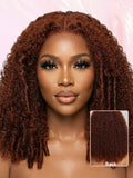 LC LUCXRY HAIR 100% Real Human Hair Kinky curly, reddish brown