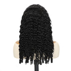 LC LUXURY HAIR 3-in-1 Half Wig – 250% Full Burmese Curly Human Hair | Natural Black | Seamless Blend, Glueless Quick Install