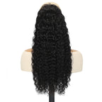 LC LUXURY HAIR 3-in-1 Half Wig – 250% Full Burmese Curly Human Hair | Natural Black | Seamless Blend, Glueless Quick Install