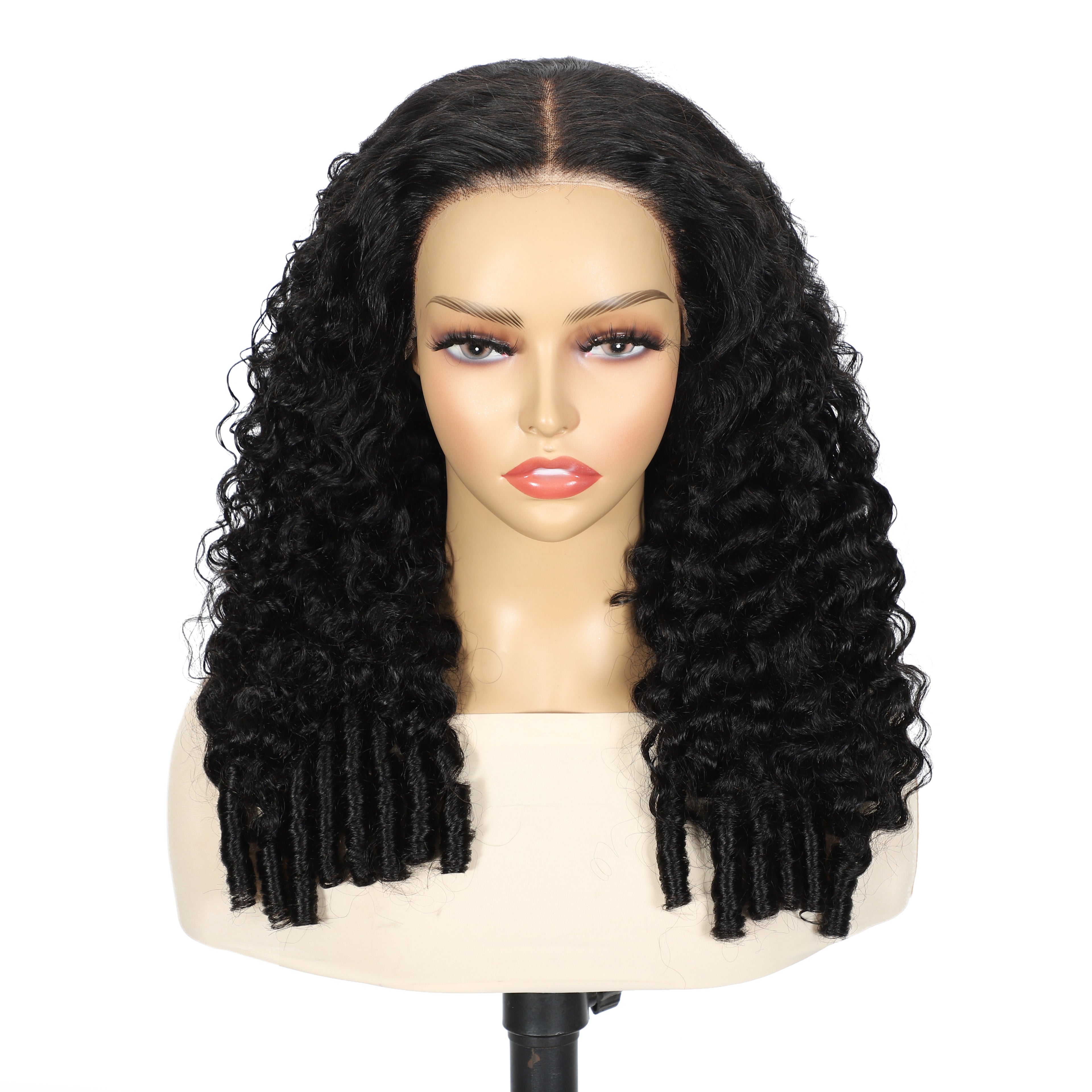 LC LUCXRY HAIR 100% Real Human Hair 250% Full Volume Burmese Curly 13x6 Frontal Glueless HD Lace Wig – Pre-Bleached Knots, Pre-Cut Lace,Natural Hairline